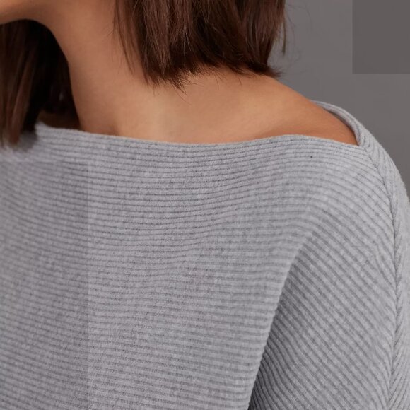 Dolan Left Coast Collection Diana Boat Neck Pullover, Gray, Size Small - Picture 2 of 10
